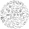 JeweBella 58 PCS Vintage Knuckle Anelli Set Donna Impilabile Bohemian Regolabile Serpente Perla Farfalla Intagliata Hollow Argento/Oro Falange Dito Midi Anelli Gioielli Regalo