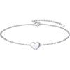 ChicSilver Bracciale Donna Argento 925, Braccialetto con Cuore Bracciali Argento da Ragazza Donna, Confezione Regalo