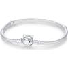 KEQ Bracciale Donna placcato in argento, con maglia snake e chiusura Adatto per Ciondolo