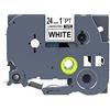 IDIK Black on Clear Tze151 - Nastro per etichette Brother P-Touch PT2730 TZ151, 24 mm TZ-251 Nero su bianco