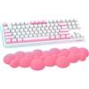 A.JAZZ Nuvola-morbido poggiapolsi ergonomico per 100/87/68 tasti materiale PU base in gomma antiscivolo memory foam a forma di nuvola poggiapolsi per computer portatile, sollievo dal dolore