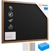 ALLboards Lavagna Nera da Gesso con Cornice in Legno 120x90cm, Scrivibile con Gessetti e Pennarelli a Gesso, Per Bar, Ristoranti, Menu, lavagne cancellabili per ristorante, lavagna di legno