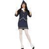 FIESTAS GUIRCA | Costume da Hostess per Donna (38-40/M) - Giacca, Gonna e Cappello - Costumi da Pilota e Aviazione per Halloween, Carnevale e Feste in Maschera - Ideale per Adulte - Blu e Oro