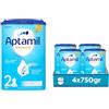 APTAMIL 2 - Latte di Proseguimento in Polvere per Neonati dal 6° mese compiuto al 12° - 4 Confezioni da 750 g