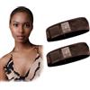 Dreamlover Fascia per Parrucca Antiscivolo, Regolabile, Marrone Scuro, 2 Pz