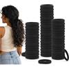 Dreamlover Elastici Capelli Donna, Elastici Neri per Capelli, 50 Pezzi