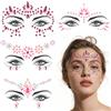WDZGX Viso Gemme Adesivi Lucido Brillantini Festival Strass Glitter 4 Pezzi per Feste Carnevale Halloween Trucco Carnevale Musicale (Colore: Rosa)