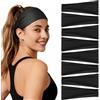 Awumbuk Fascia Capelli Donna, Set da 8 Pezzi, Multicolore con Tinta Unita e Fantasie Assortite, Elastiche e Traspiranti, per Sport Yoga Corsa e Uso Quotidiano (Nero)