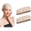Dreamlover Fascia per Parrucca Antiscivolo, Regolabile, Nudo, 2 Pezzi | Velluto Confortevole, Protegge l'Attaccatura dei Capelli, Fissa Anche Foulard e Cappelli