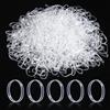 Gyxcelc Piccoli elastici trasparenti per fasce per capelli, elastici, mini trecce, supporto per coda di cavallo, per ragazze, bambini, capelli spessi, nessun danno, artigianato, ufficio, 1000 pezzi, 2,2 cm
