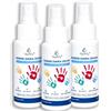 SterilOx Spray 3 x 60 ml - soluzione cosmetica con acido ipocloroso per mani, giocattoli, utensili e oggetti, sicura per bambini e animali domestici, senza alcol e profumo