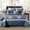 Qucover Copriletto Matrimoniale, Copriletto Trapuntato Estivo Primaverile, Trapuntino in Microfibra, Double Face, Stile Patchwork 230x250 cm