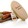 MC-Trend Spazzola per verdure in legno con setole naturali - Spazzola sostenibile per patate in legno di faggio - Spazzola in legno ecologica per lavare frutta e verdura - Robusto e durevole, Made in Germany