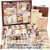 Irayin Set di Accessori per Scrapbook Vintage, 155 Pezzi Estetici Bullet Junk Journaling con Griglia A6, Album da Viaggio, Regalo Fai da te per Ragazze e Donne (Cioccolato)