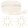 Draupnir Chiusura lampo infinita beige con cerniera, 5 mm 10 m, nylon chiusura lampo infinita al metro e 20 cerniere beige in metallo per vestiti, borse, biancheria da letto