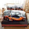 Gegeryozer Copripiumino Auto da Corsa 135×200 cm,Set da letto Auto da corsa per Ragazzi,Copripiumino Matrimoniale per Bambini,1 Copripiumino in Microfibra + 2 Federe 50 x 75 cm (SC4)