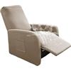 Highdi Copripoltrona Relax Reclinabile 1 Posto, Elasticizzata Universale Fodere per Poltrona Relax con 1 Tasche, Copridivano Reclinabile Elettrica Antigraffio Anti-Animali
