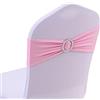 CNFQ Fiocchi di sedia Elastica Non Bisogno di essere Vincolato Arredamento Matrimonio Festa Battesimo (Rosa, 10)