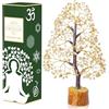 Crocon Albero di citrino, pietra preziosa bonsai Feng Shui per la guarigione pietra dei chakra meditazione spirituale regali di compleanno per donne arredamento per la casa dimensioni 10-12 pollici