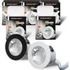 SINCELIGHT MINI Faretto da incasso, Piccolo Downlight per fori da 35-40 mm su soffitto/armadio/vetrina, Anello Bianco/Nero Sostituibile, Impermeabile IP65, RA≈92, Bianco Freddo 6000K, Confezione da 5