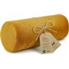Totsy Baby Cuscino cilindrico per cervicale lombare e ginocchia per letto o divano 40x15 cm - cuscini cilindrici per corpo e yoga in schiuma con fodere in Toffee Tonalità Velluto
