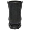 VERSHY Vaso per lapidi in resina con effetto simile al granito, nero "Impala", 15 x 27 cm