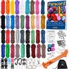 MONOBIN Paracord 550 Combo Kit Con Jig - 36 Colori Corda Multifunzione e Accessori Completi per Bracciali, Cordini, Collari per Cani