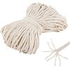 PH PandaHall 100m Corda di Cotone Macramè 5mm Filo di Cotone per Uncinetto, Cordoncino per Macramè Beige Naturale per Lavori Artigianali Arazzi Cucito Cuscini Maglieria Decorazioni