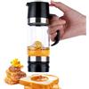 bssmmai Dispenser Miele Vetro Antigoccia, Dispenser Miele Squeeze a Pompa, Dosatore Miele 300ml, Porta Miele (Nero)