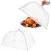LLGSDLL Copertura Alimentare Pieghevoli 2 Pezzi Coprivivande a Rete Pieghevole, Alimenti Copertura Tende Ombrello per Cibi Protezione in Rete a Maglia per Barbecue Picnic Resistente a Zanzare Mosche