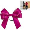 Pmnzdy Fiocchi per bottiglie di vino decorativi piccoli con elastico 8 cm in raso, fiocchi regalo in raso, decorazioni a nastro, fiocchi pronti in raso, decorazioni a fiocco a farfalla, rosa rossa, 30 pezzi