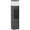 ledscom.de Luce di sentiero/bitta PODEL per esterni, IP44, 39 cm, antracite, 1x G9 max. 10W, 2 prese