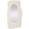 Dmora - Specchio Tiete, Specchiera, Articolo d'arredo a muro, Decorazione con specchio, 90 x 4 h165 cm, Bianco