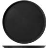 H&H 9184240 Vassoio Antiscivolo Tondo, Plastica, Nero, 40 cm