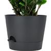 SwinDuck Grande vaso per piante autoirrigante, 30,5 cm, cilindrico, in plastica, per interni ed esterni, per piante e fiori, nero