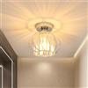 Goeco Plafoniera Industriale Vintage, Portalampada E27 Lampada da Soffitto con Paralume a Forma di Gabbia, Max.40W Lampadario Moderno per Ingresso Corridoio Camera da Letto Soggiorno