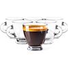 Glasmark KROSNO 1992 Set di 6 Bicchierini da Espresso 85 ml con Manico - Piccole Tazze in Vetro per Caffè e Ristretto - Casa Ristorante e Hotel - Resistenti al Lavaggio in Lavastoviglie - Roma