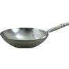 JADE TEMPLE Wok in acciaio inox, fondo rotondo, diametro: 35 cm, argento
