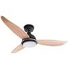 Pepeo Ventilatore a Soffitto Risparmio Energetico Bayu 122 cm, LED Dimmerabile illuminazione, Telecomando, Funzionamento Silenzioso, Design Elegante per Casa e Ufficio
