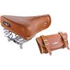Selle Montegrappa Montegrappa Sella per City Beachc Cruiser Olanda Ruota Vintage Retro Look 1750 Ruota da esportazione + Borsa portaoggetti Montegrappa MOD. 0016