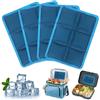 LQTSLFM Ghiaccio per Borsa per Frigo, 4 Pezzi Borsa del Ghiaccio Riutilizzabili, Cuscinetti Refrigeranti per Borse Frigo, Elementi Refrigeranti, per Lunch Box, Borse Termiche, Picnic, Campeggio (Nero)