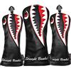 SHABIER New War Shark Flying Tiger Warshark Golf Driver Headcover Golf Club (pilota nero+Fairway+Hybird)