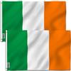 ANLEY Confezione da 2 Fly Breeze 3x5 Foot Bandiera Irlanda - Colore vivido e resistente allo sbiadimento UV - Intestazione in tela e doppia cucitura - Bandiere nazionali irlandesi Poliestere