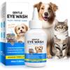NKKOBSLE Detergente per occhi per cani e gatti, collirio naturale da 100 ml, detergente per occhi per animali domestici e lenisce le irritazioni degli occhi, detergente per macchie di lacrime per cani