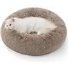 Bedsure Cuccia per gatti lavabile - Ø 50 cm, morbida cuccia per cani, posto letto per gatti e cani piccoli e medi, cuscino rotondo in peluche, letto accogliente, cammello