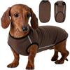 Hjyokuso Maglione per Bassotto per Cani di Piccola Taglia L - Maglione Leggero in Pile, Maglietta Elasticizzata per Mini-Bassotto Primavera, Estate, Autunno, Inverno