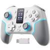 ECHTPower Controller per PC con Schermo Intelligente, 1000Hz Polling Rate, Hall Grilletti e Joystick, 1000mAh Batteria, Turbo e Vibrazione Regolabile, Controller per PC/Switch/iOS/Android