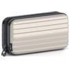 stardis Trousse per cosmetici con guscio rigido, da donna, da uomo, da toilette a forma di valigia, impermeabile, mini valigetta per donne, uomini, bambini, Grigio caldo, Beauty case