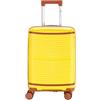 Pierre Cardin - Valigia Trolley rigido con rotelle girevoli 55x38x20 (Giallo)