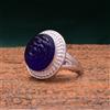 Splendido Pietra Preziosa Tanzanite 925 Argento Sterling Artigianale Anello